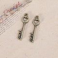 30x8MM Zinc Alloy Love Key Charm Pendant for DIY Necklace Bracelet Jewelry Making