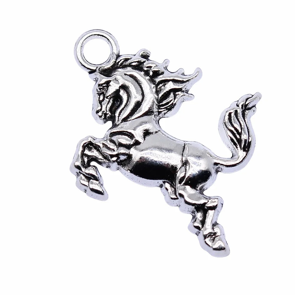 32x24mm 2g Multicolor Zinc Alloy Horse Charm Pendant for DIY Necklace Bracelet Accessories