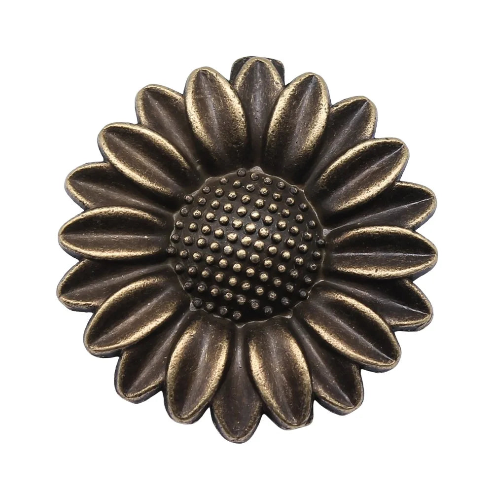 37mm 8.6g Multicolor Zinc Alloy Sunflower Charm Pendant for DIY Necklace Bracelet Making