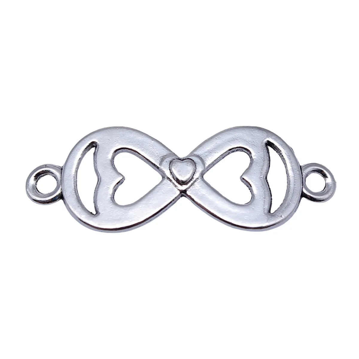 36x13mm 1.9g Antique Silver Zinc Alloy Heart Infinity Connector Charm for Bracelet Jewelry Making