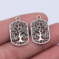 15x22mm 1.5g Multi Color Zinc Alloy Tree of Life Charm Pendant for DIY Necklace Bracelet Making
