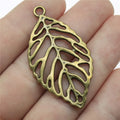 49x26mm 4.1g Multicolor Zinc Alloy Leaf Charm Pendant for DIY Bracelet Necklace Jewelry Making