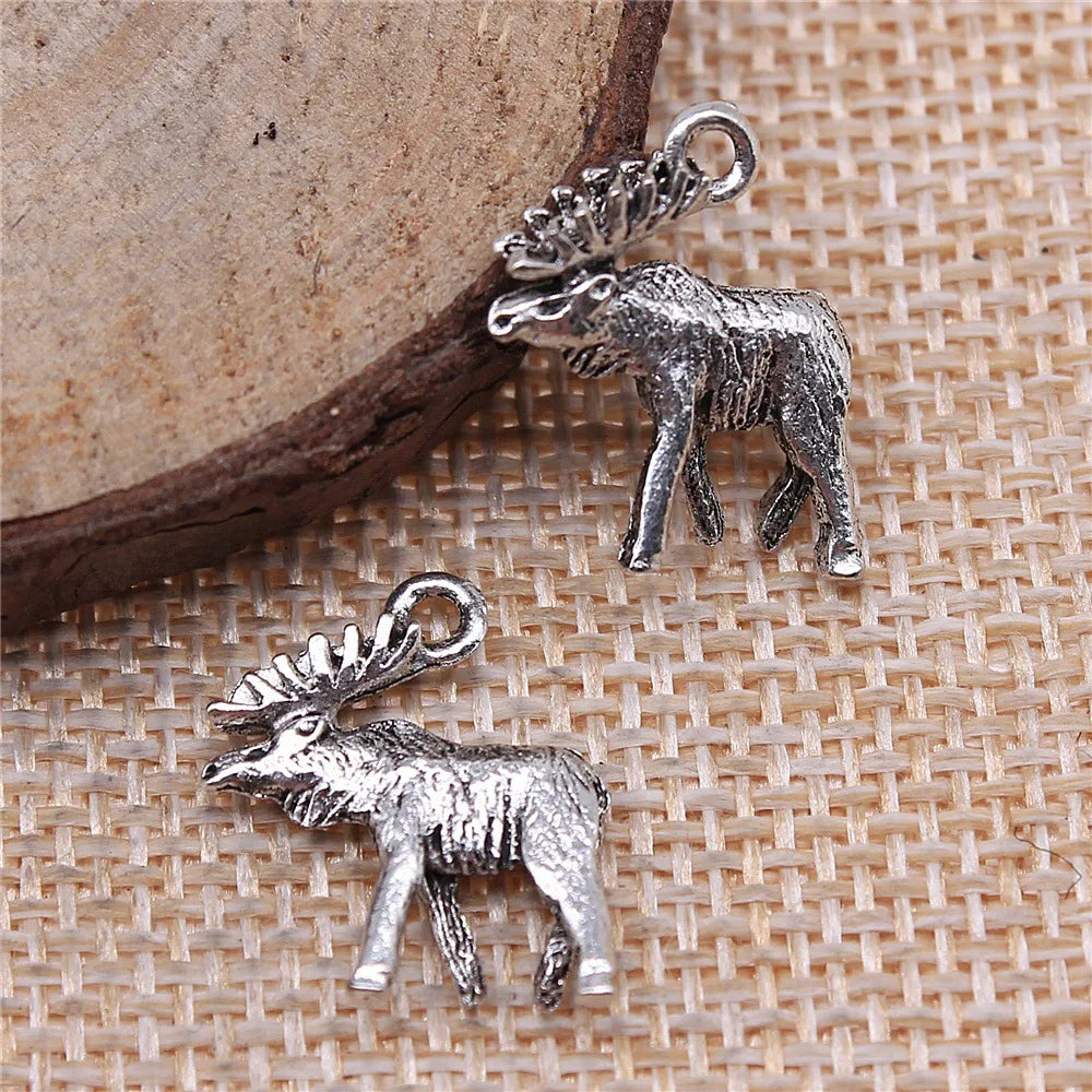18x16mm 1.6g Antique Silver Zinc Alloy Dinosaur Charm Pendant for Handmade Necklace Bracelet Making