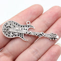 56x20mm 7.1g Antique Silver Zinc Alloy Music Note Star Guitar Charm Pendant for DIY Jewelry