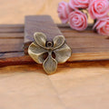 29x26MM Antique Silver Zinc Alloy Five Petal Flower Charm Pendant for DIY Necklace Bracelet Jewelry Making