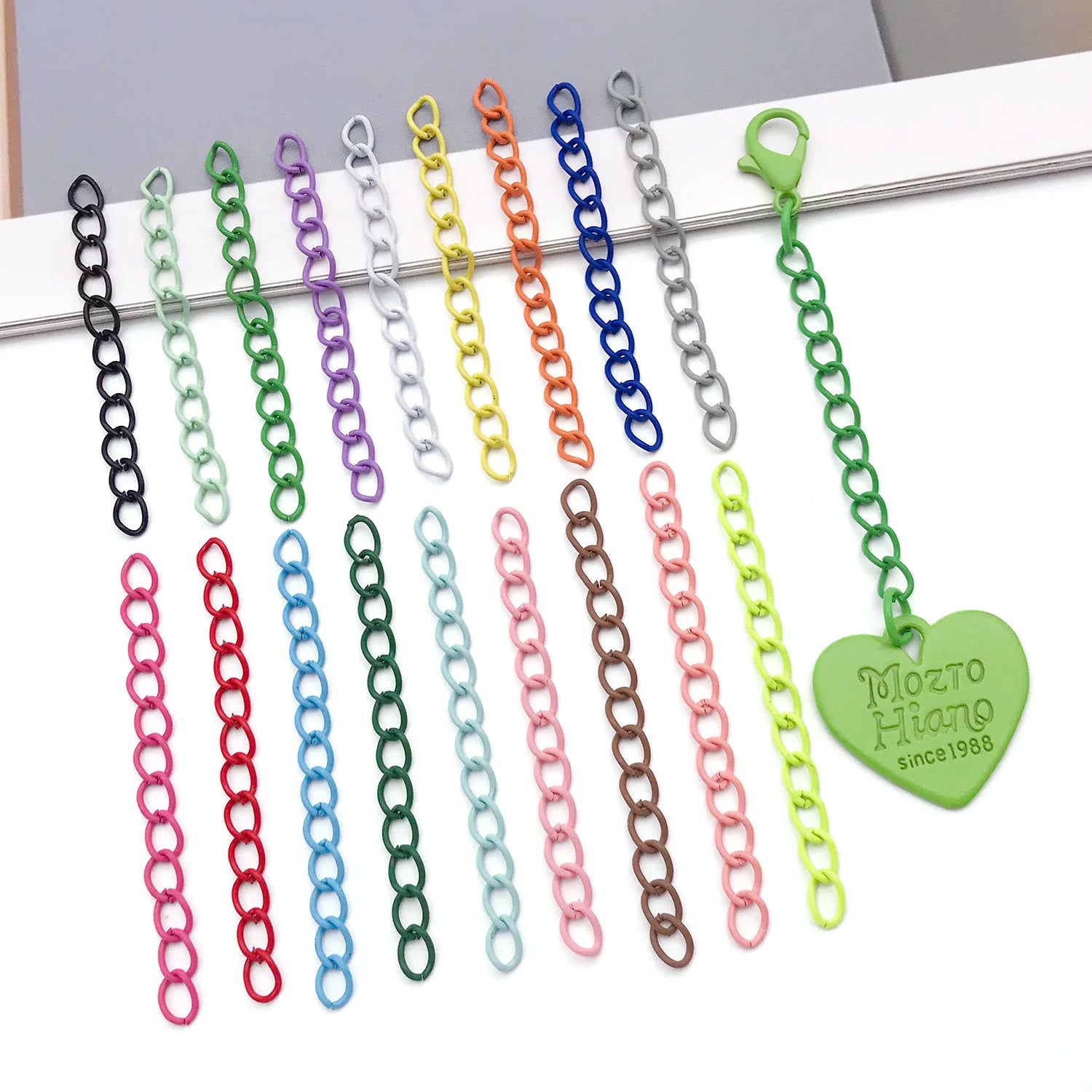 Color Painted Iron O Link Extension Chain for Necklace Bracelet Bag Jewelry Making