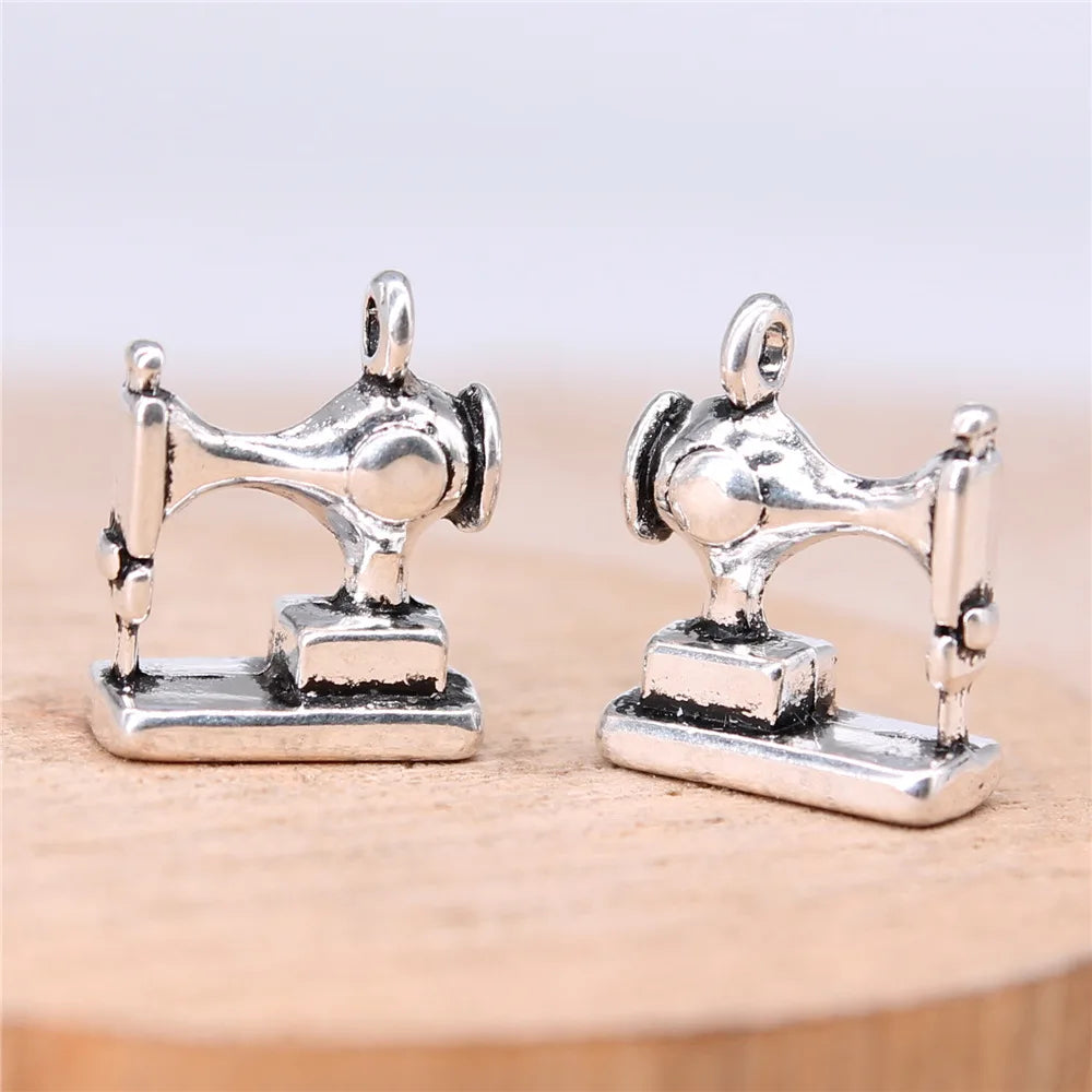 15x12mm 2.2g Multicolor Zinc Alloy Sewing Machine Charm Pendant for DIY Bracelet Necklace Jewelry Making