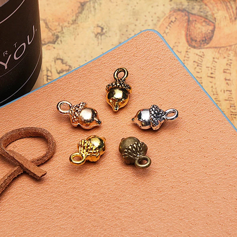 13x8MM Zinc Alloy Acorn Charm Pendant for DIY Necklace Bracelet Jewelry Making