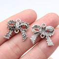 20x18mm 2.2g Antique Silver Zinc Alloy Bow Butterfly connector charm for handmade earrings and bracelet jewelry