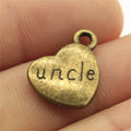 15x18mm 2.8g Multicolor Zinc Alloy Heart Uncle Charm Pendant for DIY Necklace Bracelet Making