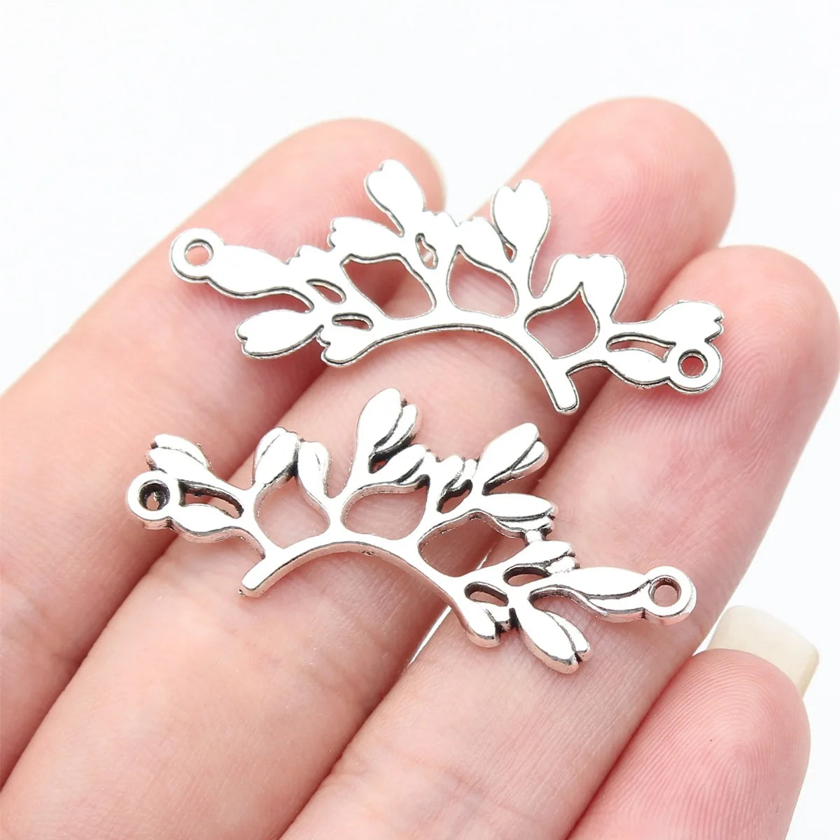 38x16mm 2g Antique Silver Zinc Alloy Tree Branch Connector Charm for DIY Necklace Jewelry Making
