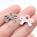 19x14mm 1.05g Antique Silver Zinc Alloy Bowknot Butterfly Charm Pendant for DIY Bracelet Necklace Jewelry