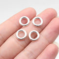 10x10x2mm 0.6g Multicolor Zinc Alloy Round Ring Spacer Beads for DIY Bracelet Necklace Jewelry Making
