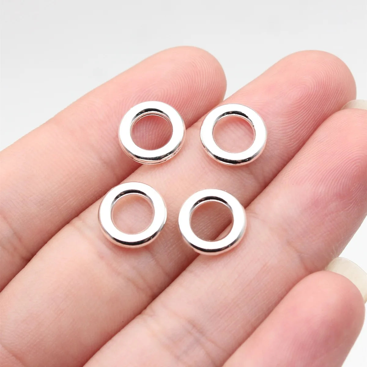 10x10x2mm 0.6g Multicolor Zinc Alloy Round Ring Spacer Beads for DIY Bracelet Necklace Jewelry Making