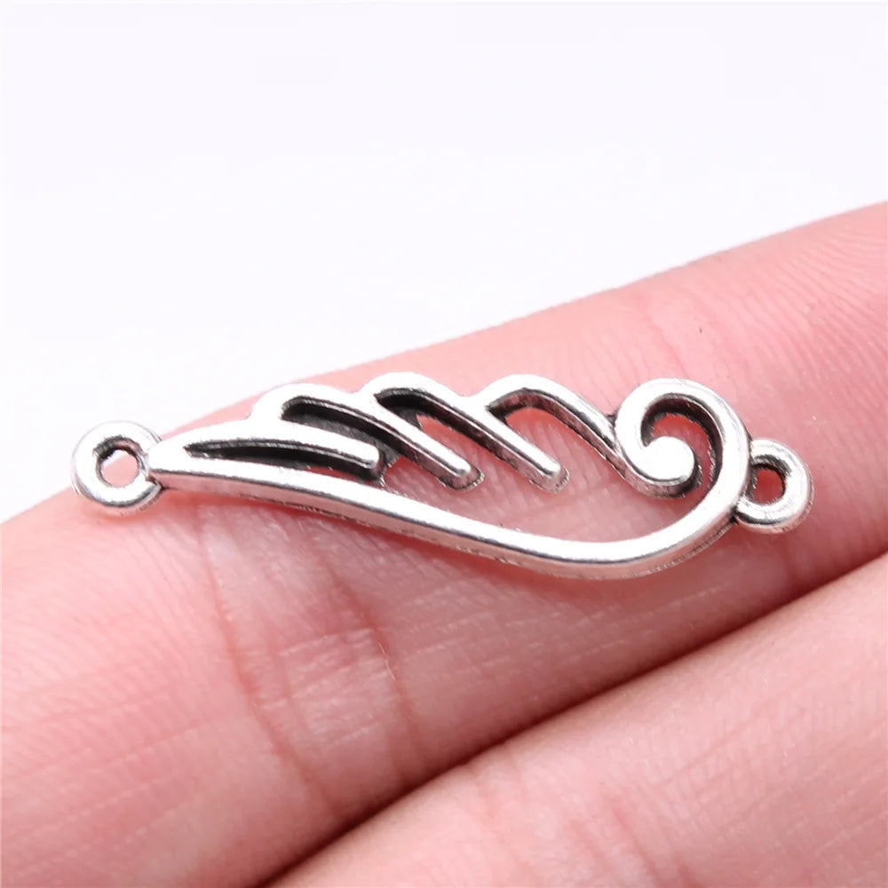 32x10mm 1.3g Multicolor Zinc Alloy Wing Connector Charm for Bracelet Necklace DIY Jewelry Making