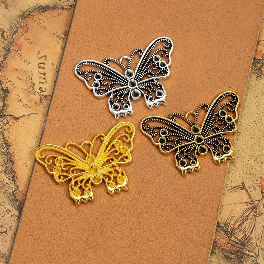 42x28MM Zinc Alloy Butterfly Charm Pendant for DIY Necklace Bracelet Jewelry Making