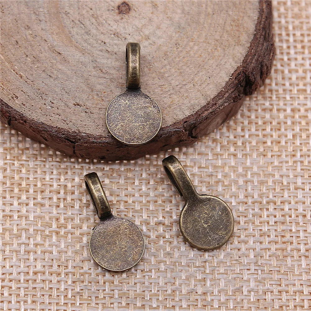 18x9mm 0.8g Multicolor Zinc Alloy Bail Pendant Connector Findings for DIY Charms and Jewelry Making
