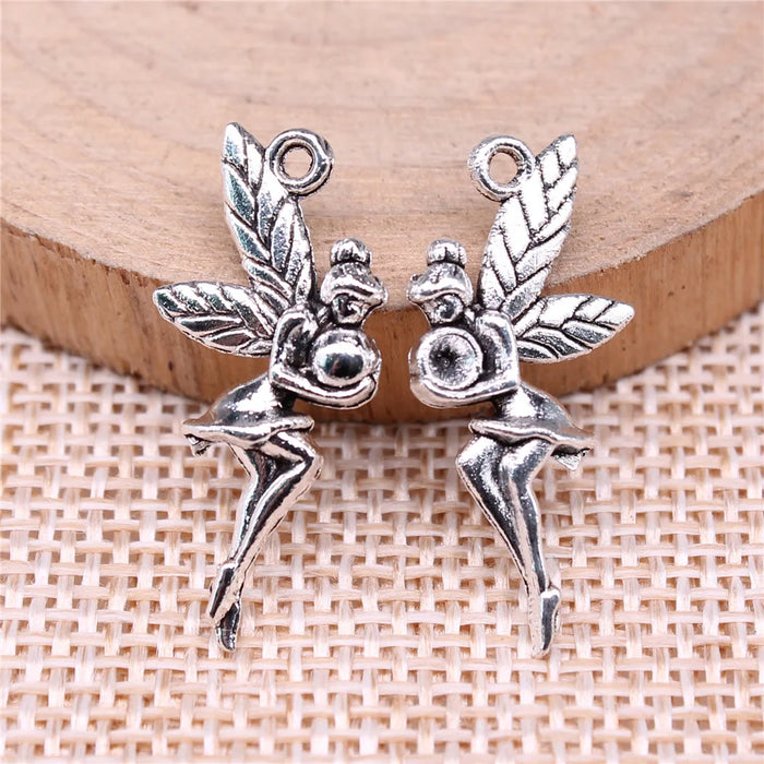 26x11mm 1.2g Multicolor Zinc Alloy Angel Charm Pendant for DIY Necklace Bracelet Accessories