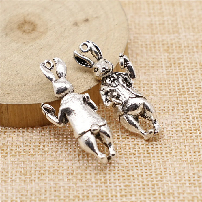 36x15mm 7.4g Multicolor Zinc Alloy Mr Rabbit Charm Pendant for Necklace Bracelet Making