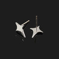Elegant Minimalist Glossy Alloy Starburst Spiral Stud & Clip On No Piercing Fashion Earrings