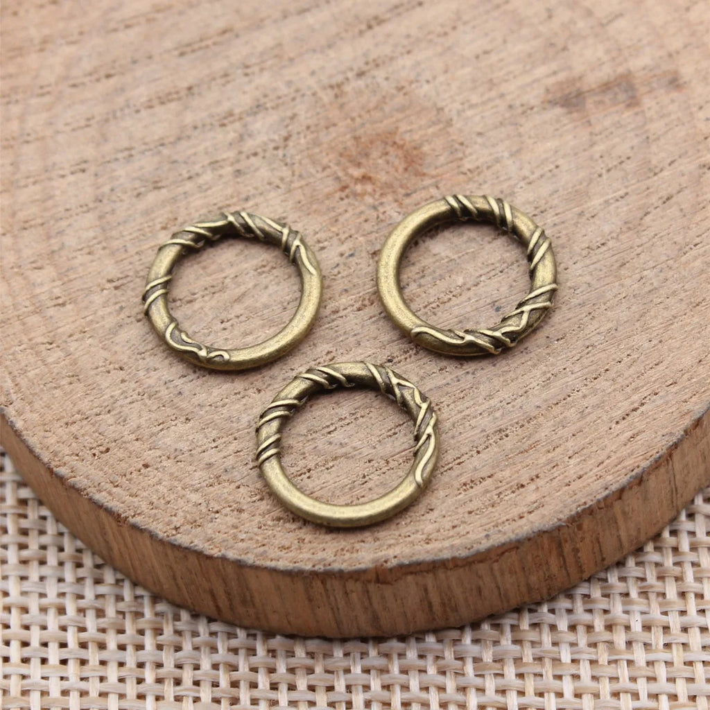 13x13mm 0.5g Multicolor Zinc Alloy Round Ring Charm Pendant for Bracelet Necklace DIY Jewelry Making