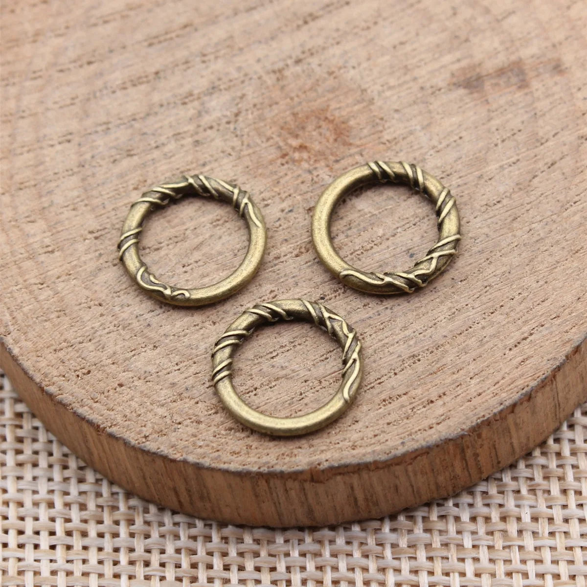 13x13mm 0.5g Multicolor Zinc Alloy Round Ring Charm Pendant for Bracelet Necklace DIY Jewelry Making