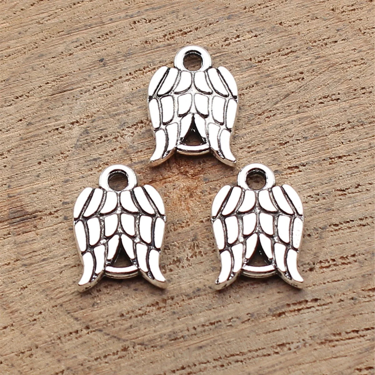 13x9mm 0.77g Antique Silver Zinc Alloy Wing Connector Charm Jewelry Findings for DIY Bracelet Making