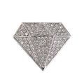 Luxury Geometric Diamond Shape Rhinestone Alloy Brooch, Sparkling Women's Lapel Pin Corsage Suit Accessory