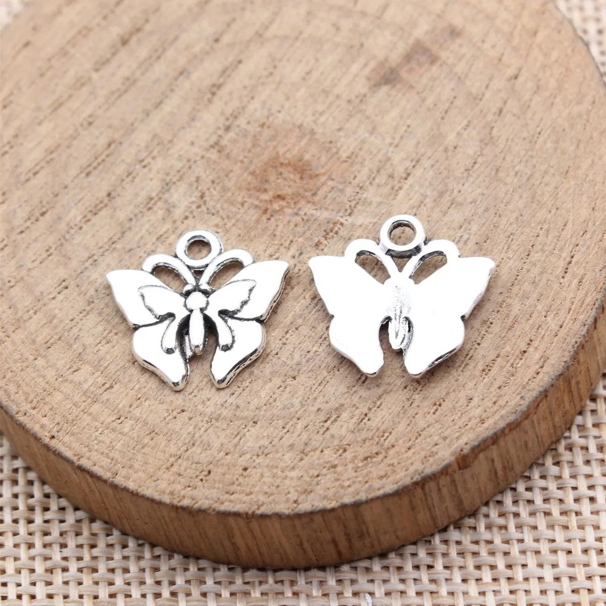 16x16mm 0.97g Multicolor Zinc Alloy Butterfly Charm Pendant for DIY Necklace Bracelet Jewelry Making
