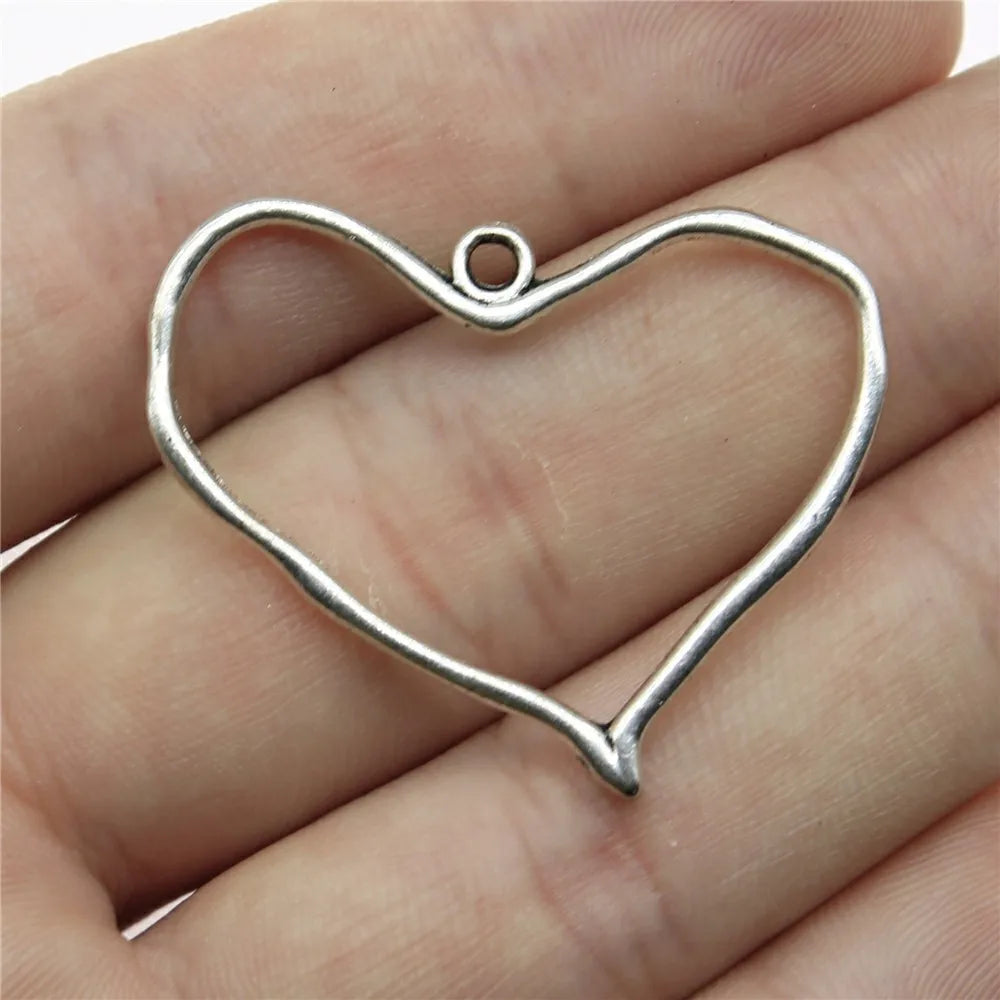 36x35mm 2g Multicolor zinc alloy large Heart charm pendant for DIY necklace bracelet making