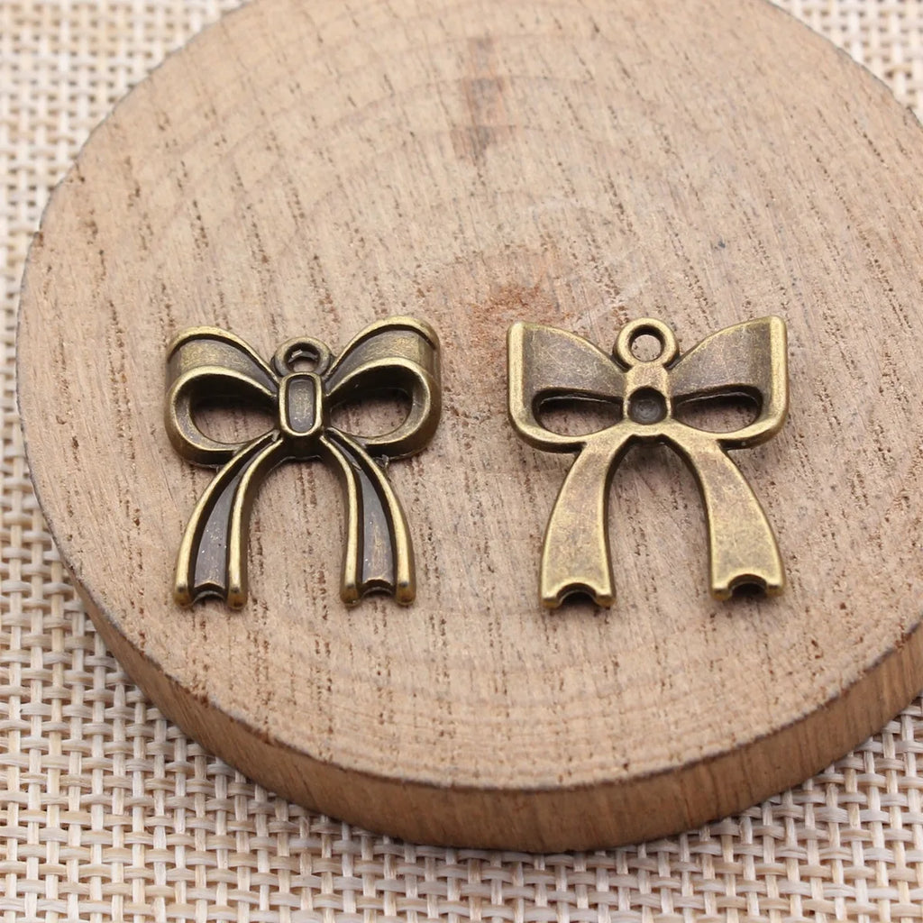 20x18mm 1.95g Multicolor Zinc Alloy Bow Butterfly Charm Pendant for DIY Earrings Bracelet Jewelry Making