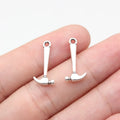 19x9mm 0.46g Antique Silver Zinc Alloy Hammer Charm Pendant for DIY Necklace Bracelet Making