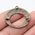 32x29mm 2.4g Antique Bronze Zinc Alloy Hollow Hammered Geometric Charm Pendant for DIY Jewelry Making