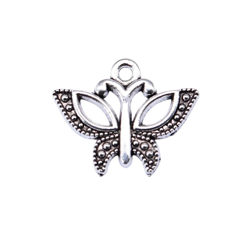 19x15mm 1g Multicolor Zinc Alloy Butterfly Charm Pendant for DIY Necklace Bracelet Jewelry Making