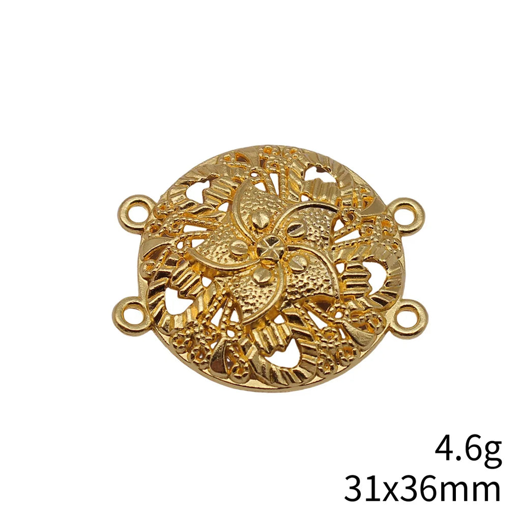 31x36mm 4.6g Multicolor Zinc Alloy Four Hole Body Chain Connector Charm for Waist Chain Jewelry DIY