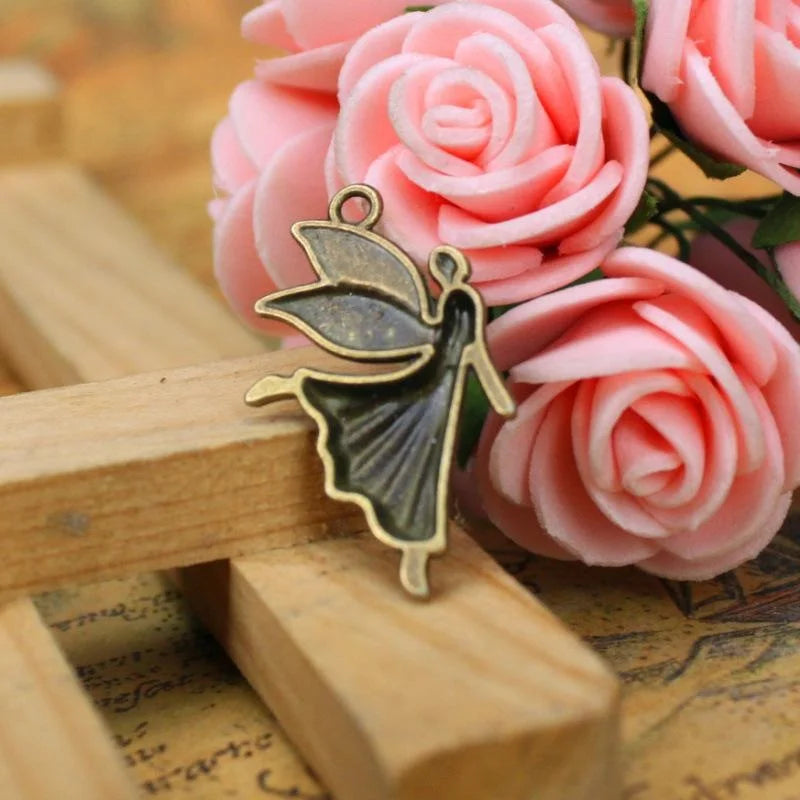 28x17MM Antique Silver Zinc Alloy Charm Pendant for DIY Necklace Bracelet Jewelry Making