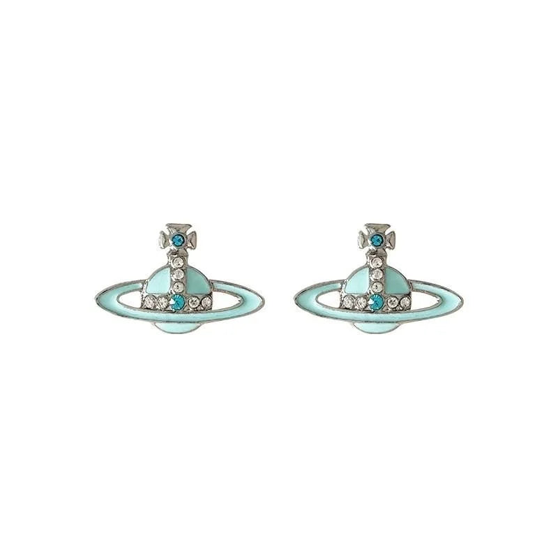 14K Electroplated Copper Hong Kong Retro Floral Geometric Drop Earrings
