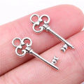 21x9mm 0.5g Antique Silver Zinc Alloy Key Charm Pendant for DIY Bracelet Necklace Jewelry Making