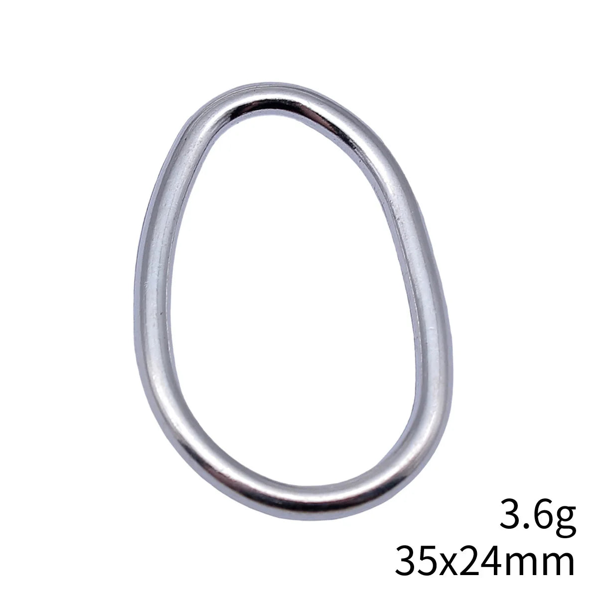 35x24mm 3.6g Multicolor Zinc Alloy Oval Ring Charm Pendant for Necklace Earrings DIY Jewelry