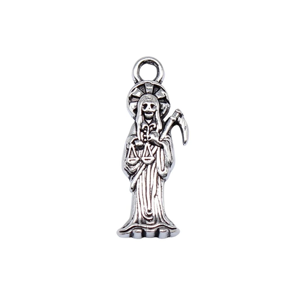 23x8mm 1.4g Antique Silver Zinc Alloy Grim Reaper Scythe Charm Pendant for DIY Gothic Jewelry