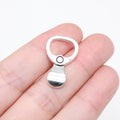 23x14mm 1.4g Antique Silver Zinc Alloy Pull Tab Charm Pendant for DIY Necklace Bracelet Jewelry Making