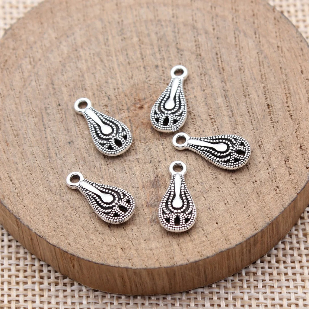 15x6.7mm 0.57g Multicolor Zinc Alloy Water Drop Charm Pendant for DIY Necklace Bracelet Jewelry Making