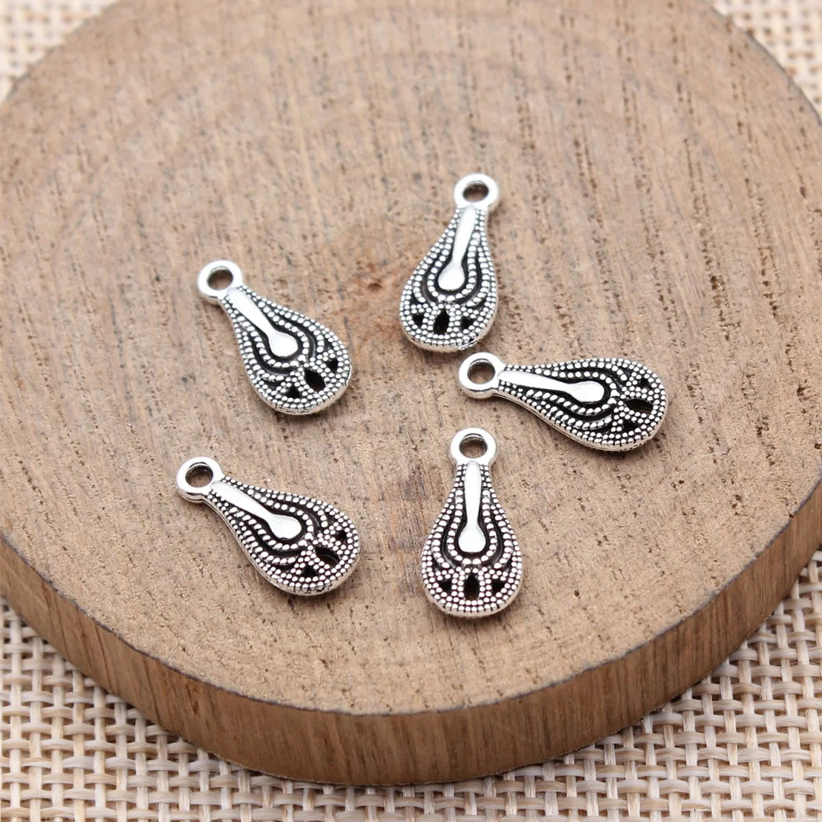 15x6.7mm 0.57g Multicolor Zinc Alloy Water Drop Charm Pendant for DIY Necklace Bracelet Jewelry Making