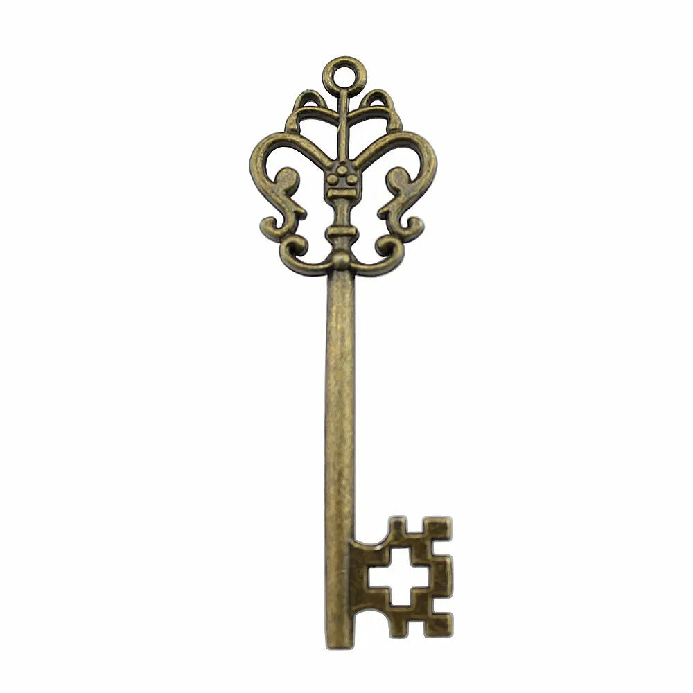 57x18mm 4.2g Multicolor Zinc Alloy Key Charm Pendant for DIY Bracelet Necklace Jewelry Making
