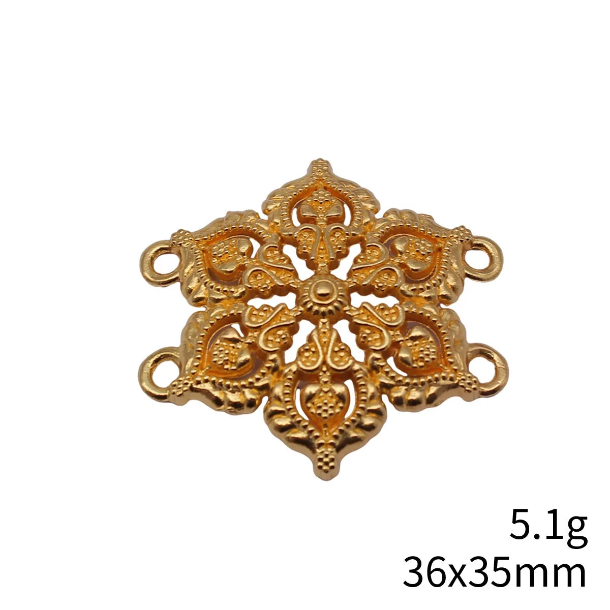 36x35mm 5.1g Multicolor Zinc Alloy Four-Hole Connector Charm for Body Chain Waist Chain Making