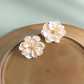 Sweet Summer Flower Resin Drop Earrings For Women, Fresh Minimal Commuter Jewelry