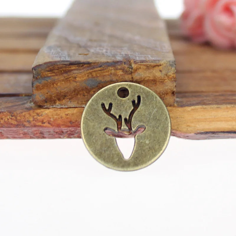18MM Zinc Alloy Reindeer Charm Pendant for DIY Necklace Bracelet Jewelry Making