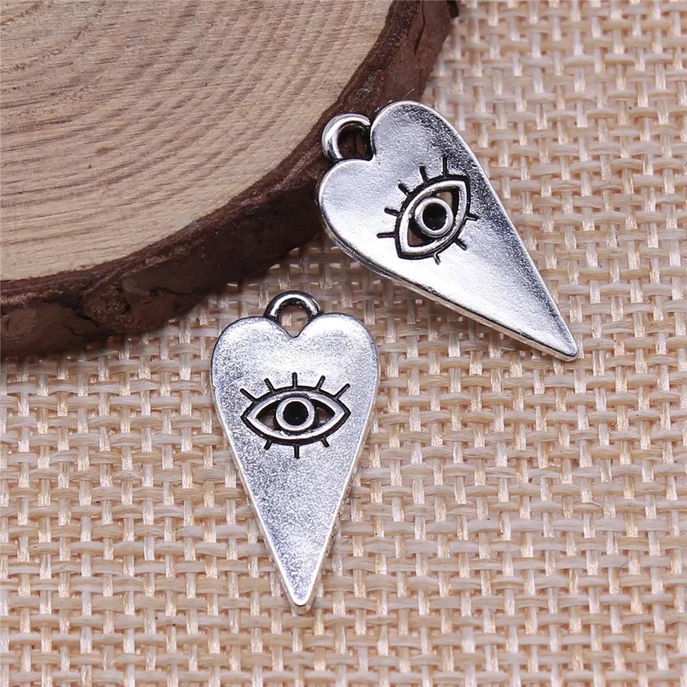 22x11mm 1.1g Multicolor Zinc Alloy Eye Charm Pendant for DIY Necklace Bracelet Jewelry Making