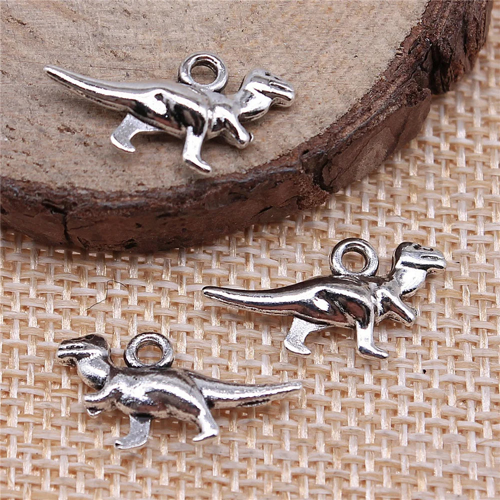 20x12mm 1.2g Multicolor Zinc Alloy Dinosaur Charm Pendant for DIY Necklace Bracelet Jewelry Making