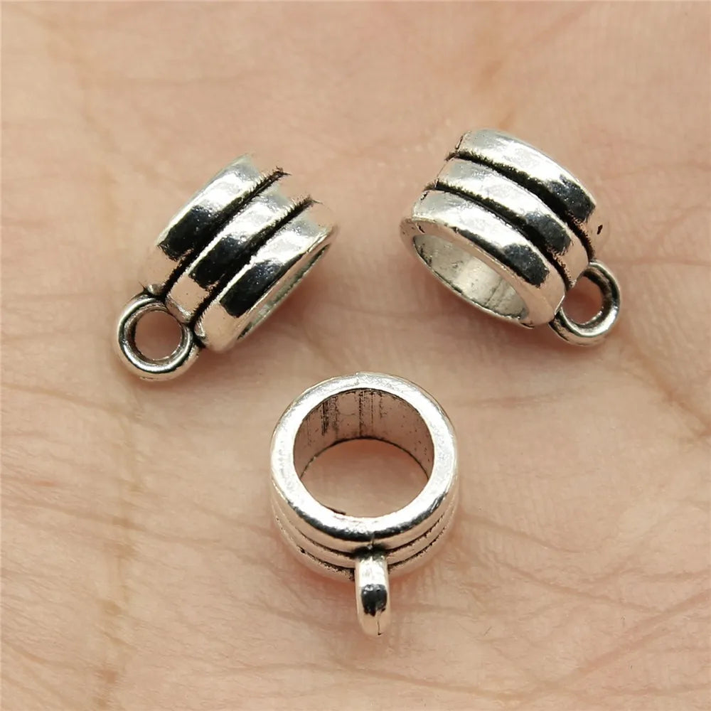 10x8x5mm 0.8g Antique Silver Zinc Alloy Decorative Pendant Bail Connector for DIY Jewelry Making